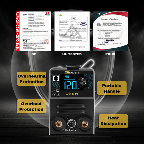 SSIMDER ARC-120M Stick Welder & Hot Stapler