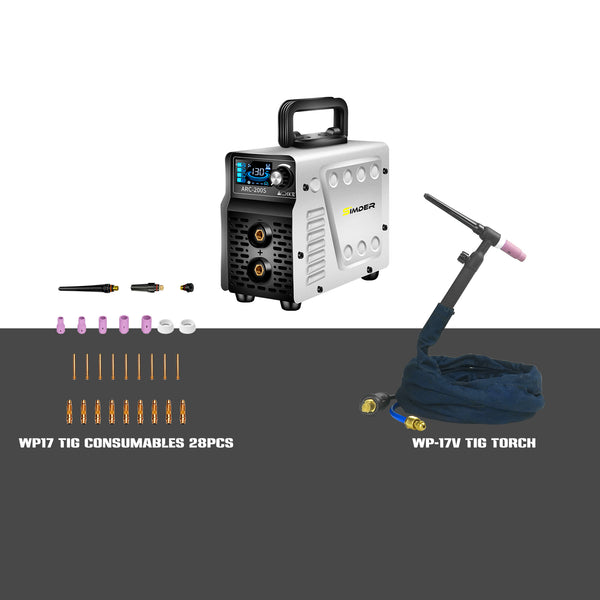 Saldatrice a elettrodo SSimder ARC-200S, saldatrice TIG/Stick 2 in 1