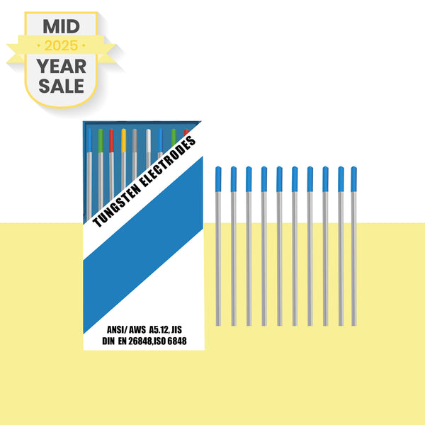SSimder WL20 Blue TIG Welding Tungsten Electrode 10-Pack