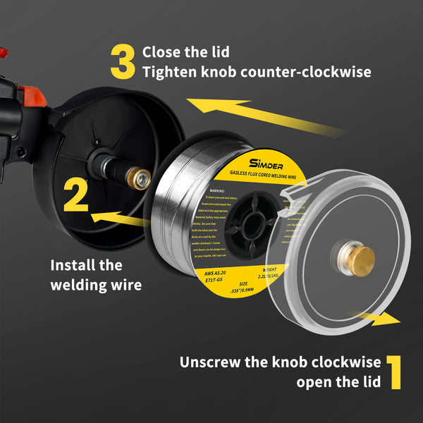 Pistola per saldatura a bobina SSimder da 16 piedi e 200 Ampere