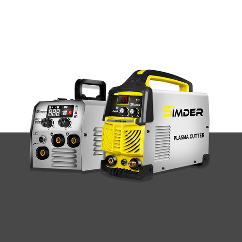 SSIMDER CUT-50 Plasma Cutter + MIG-140S Gasless 2 in 1 MIG Welder
