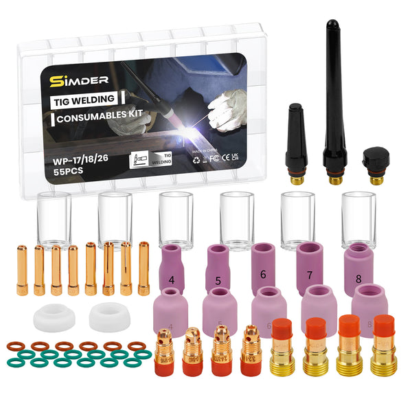 SSIMDER WP17 TIG Souding Consommations Pack 28pcs