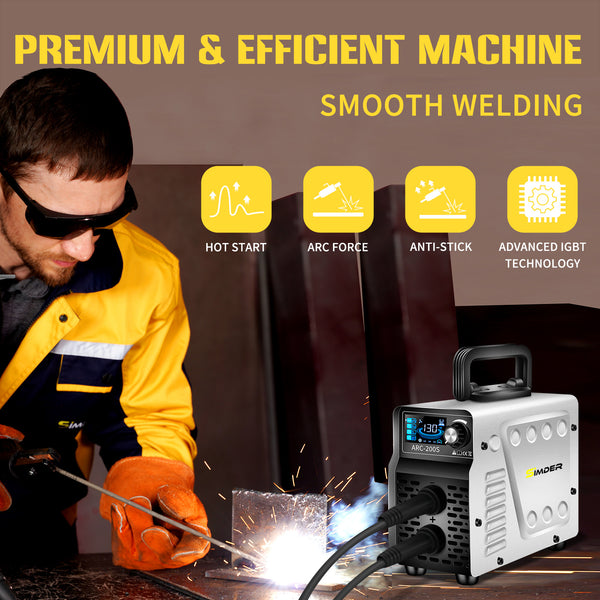 SSimder ARC-200S Stick Welder Lift TIG/Stick 2 in 1 Welding Machine