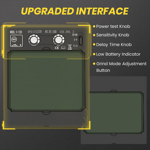 SSimder Auto Darkening True View Welding Helmet S-1200