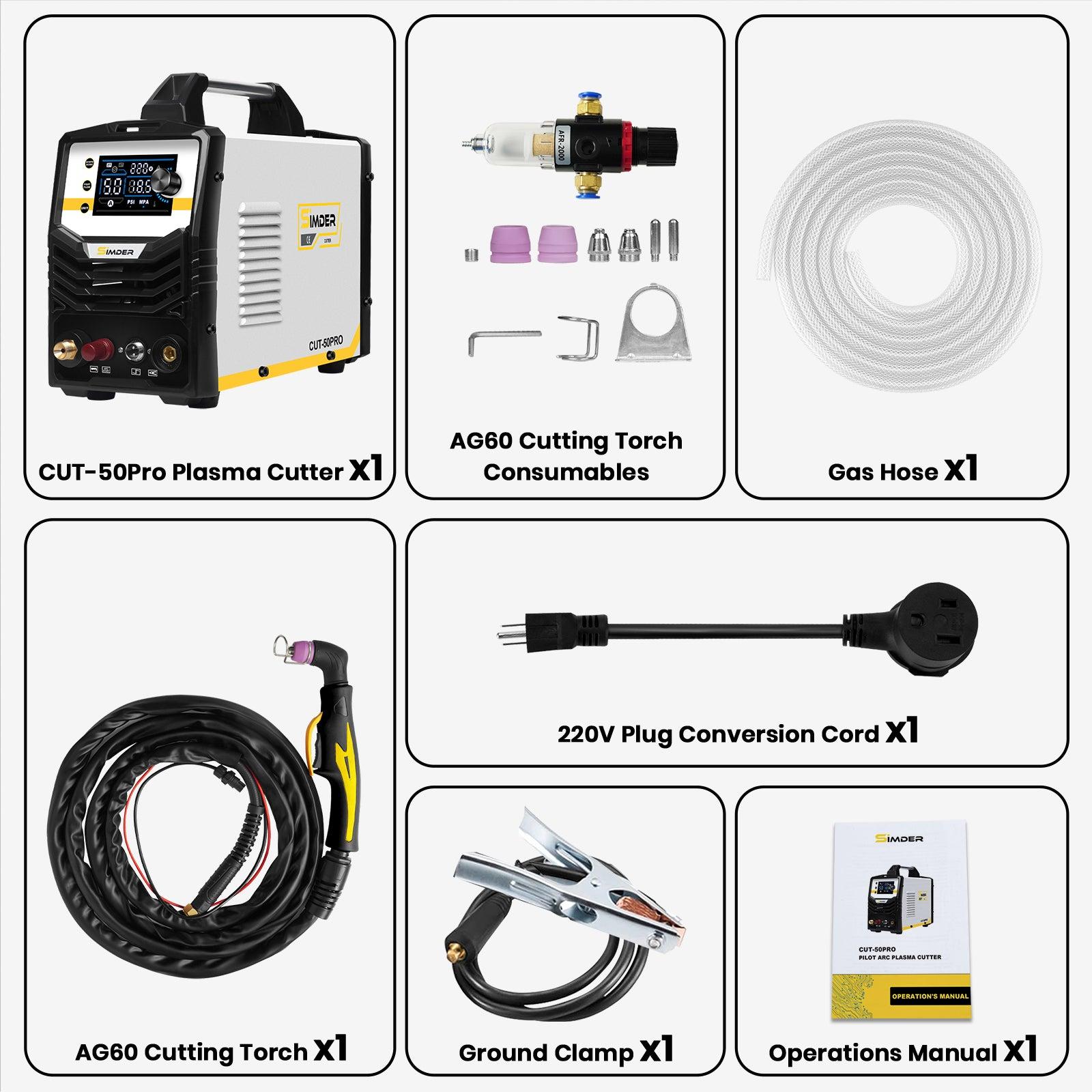 SSimder Upgraded CUT-50 PRO Pilot Arc Plasma Cutter