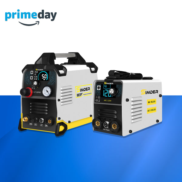 SSIMDER CUT-50PRO Pilot Arc Plasma Cutter + ARC-120M 2-in-1 Welder&Hot Stapler