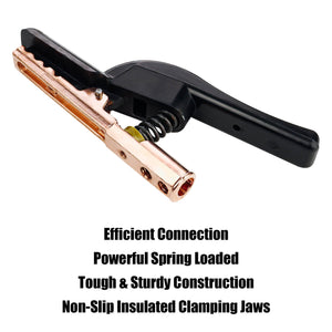 SSimder Heavy Duty Electrode Holder & Ground Clamp Pack