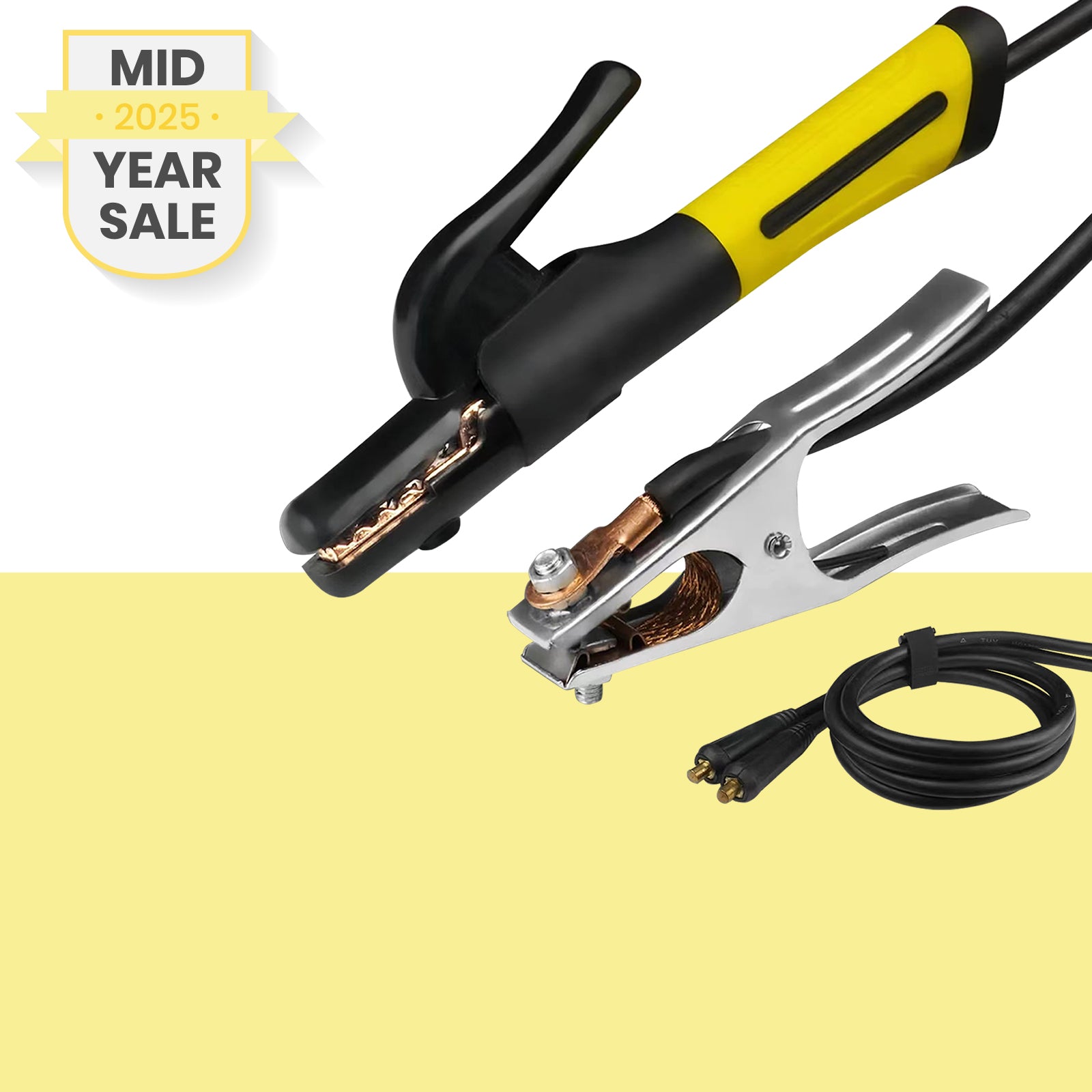 SSimder Heavy Duty Electrode Holder & Ground Clamp Pack