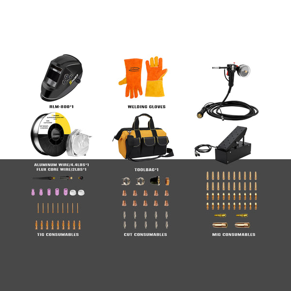 SSimder SD-4050Pro luxury accessory kit with helmet, gloves and toolbag