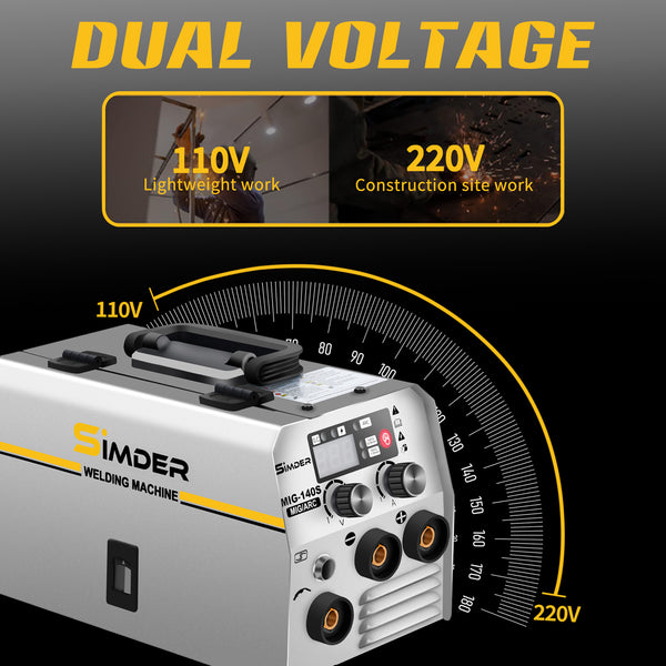 SSimder MIG-140S Gasless 2 in 1 MIG Welder