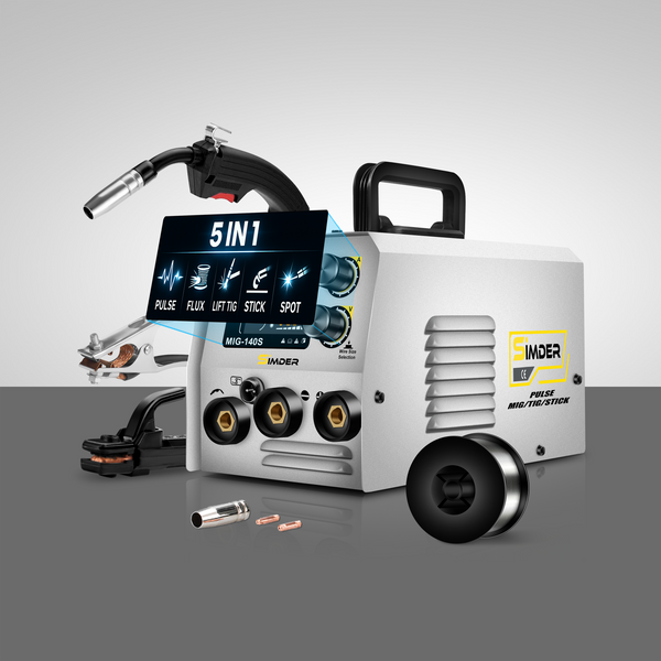 SSimder MIG-140 Gasless 3 in 1 Pulse MIG Welder