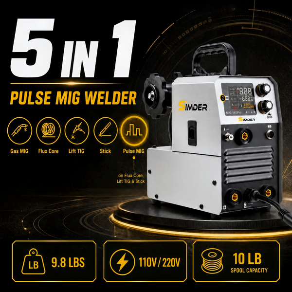 SSimder MIG-140 Pro 5 in 1 Pulse MIG Welder