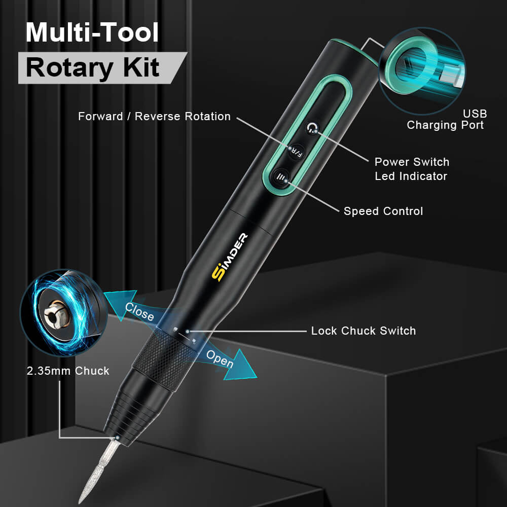 Kit di utensili rotanti elettrici senza fili SSIMDER S2 per artigiani e amanti del fai da te