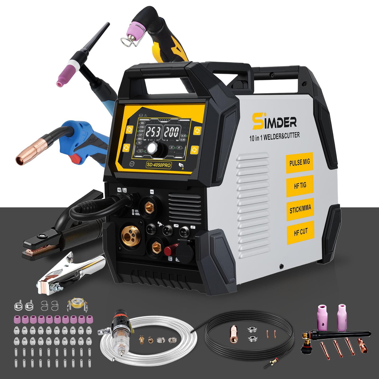 SSimder SD-4050 Pro 10-in-1  Aluminum MIG Welder Plasma Cutter Combo