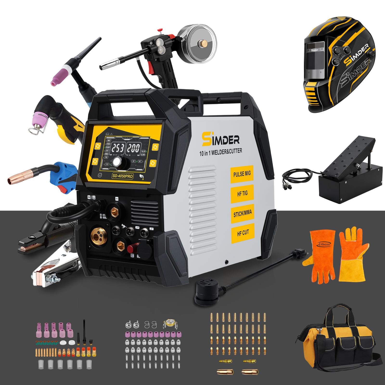 SSimder SD-4050 Pro 10-in-1  Aluminum MIG Welder Plasma Cutter Combo
