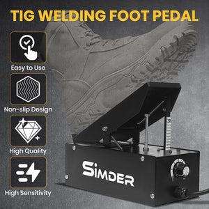 SSimder TIG foot pedal amp control with durable casing and 10ft/3m cable