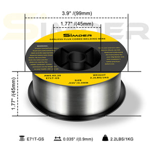 Filo per saldatura con anima in flusso SSimder E71TGS.035" 2 libbre