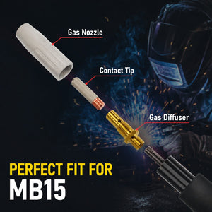 SSimder 15AK Non-Stick Coating MIG Welding Consumables 25PCS