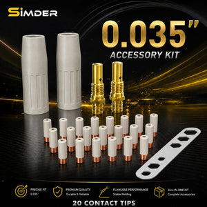 SSimder 15AK Non-Stick Coating MIG Welding Consumables 25PCS
