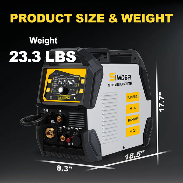 SSimder SD-4050 Pro 10-in-1  Aluminum MIG Welder Plasma Cutter Combo