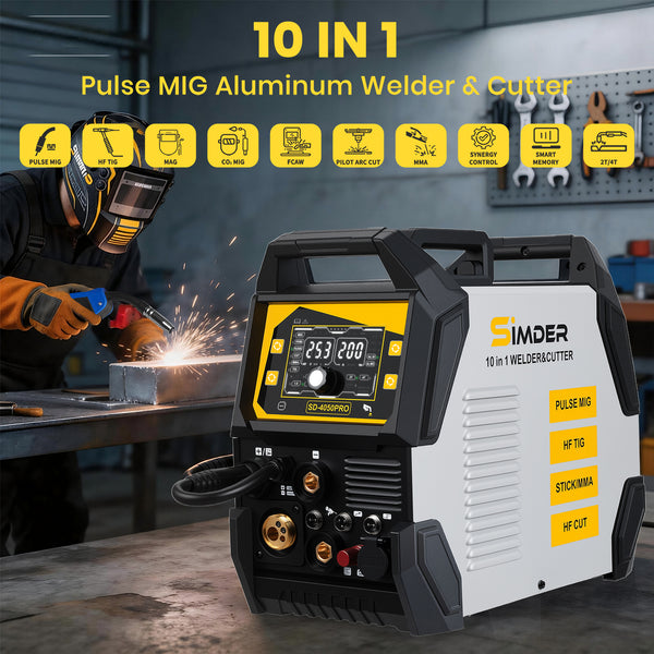 SSimder SD-4050 Pro 10-in-1  Aluminum MIG Welder Plasma Cutter Combo